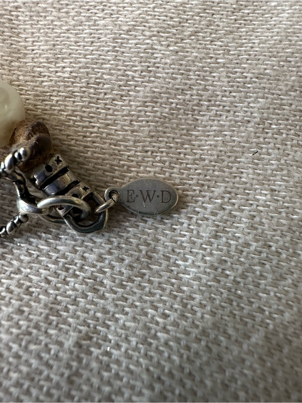 EWD Erika Williner Designs Baroque Pearl Brown Cord Necklace 22” - Picture 3 of 5